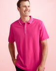 Biz Care Mens Pink Short Sleeve Polo (CST313MS)