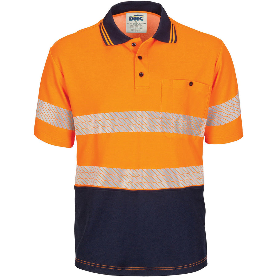 Hivis Segment Taped Cotton Backed Polo - Short Sleeve – allworkwear