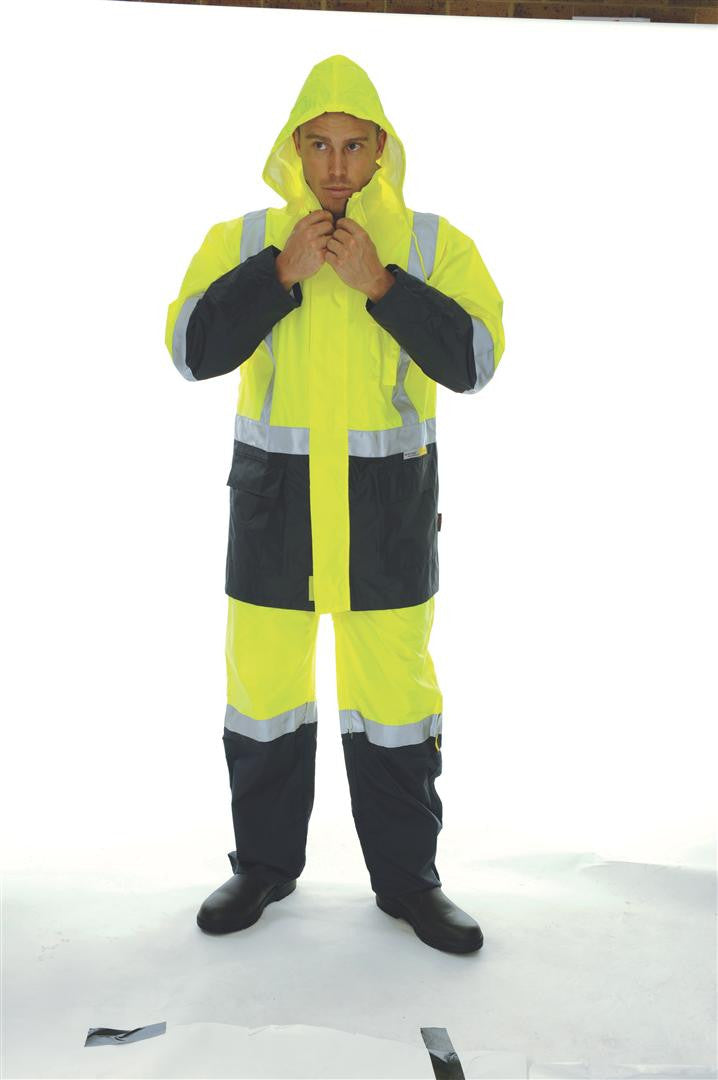 DNC HiVis Two Tone Lightweight Rain Jacket with 3M R/Tape (3879 ...