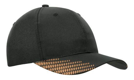 Headwear Breathable Poly Twill With Peak Flash Print (4007)