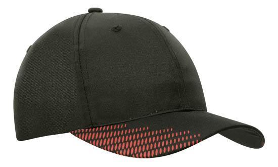 Headwear Breathable Poly Twill With Peak Flash Print (4007)